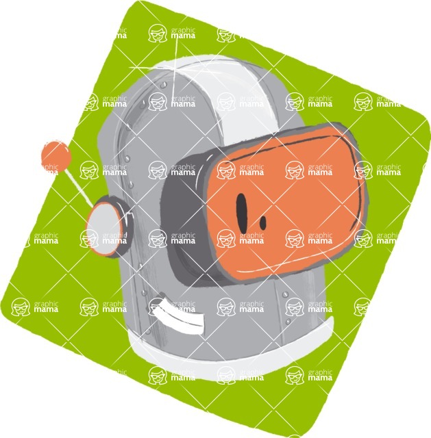 Cartoon Animal PNG Clipart - Fun Robot Watercolor Avatar